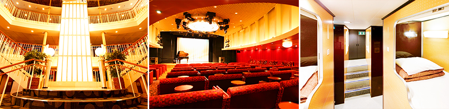 Ｂ寝台利用上下完全セパレート2段ベットタイプの寝台室