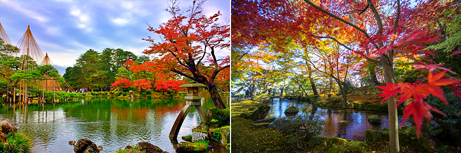 紅葉の兼六園