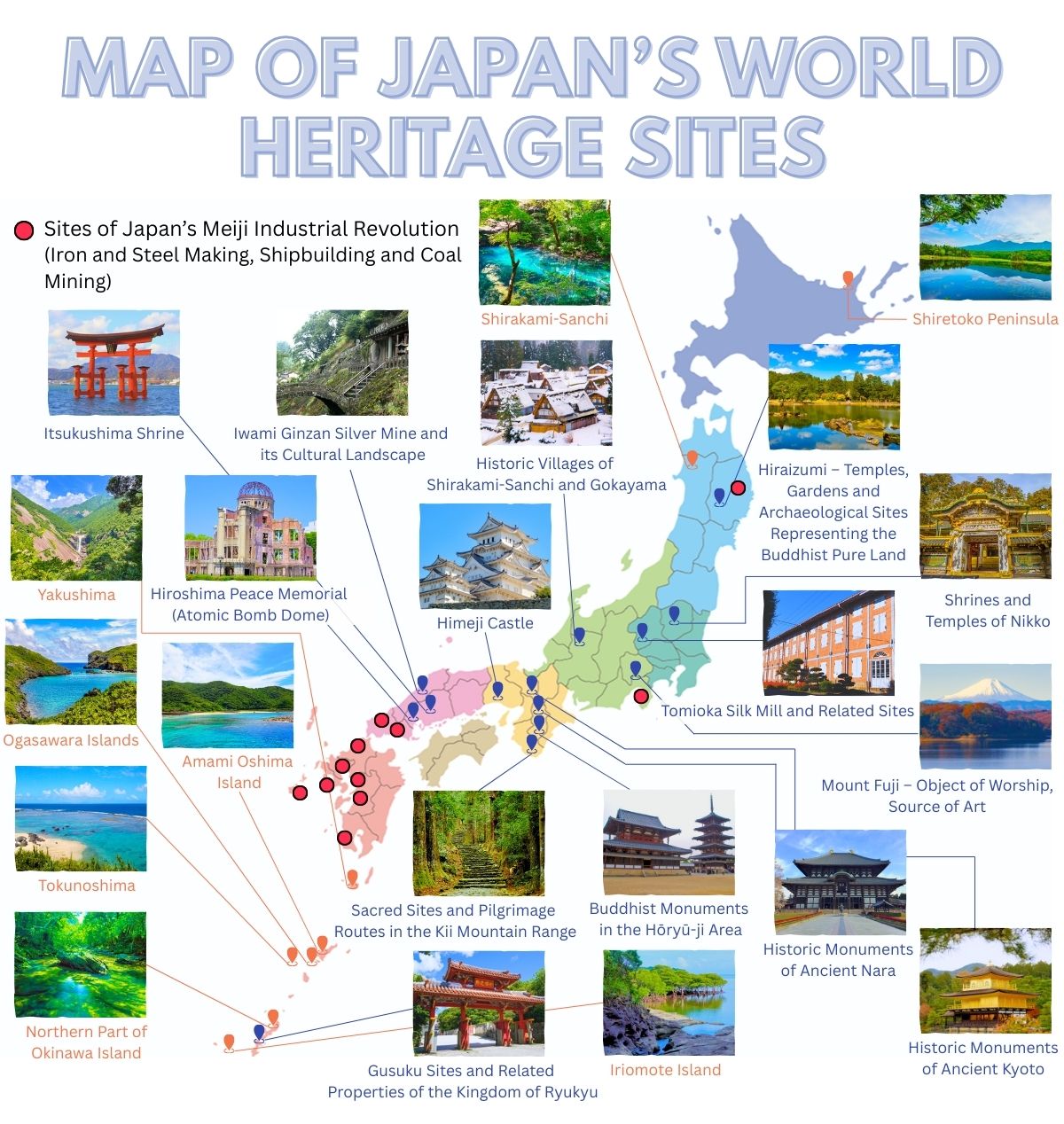 Japan World Heritage Map
