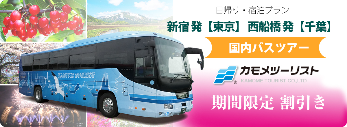 国内バスツアー期間限定割引き