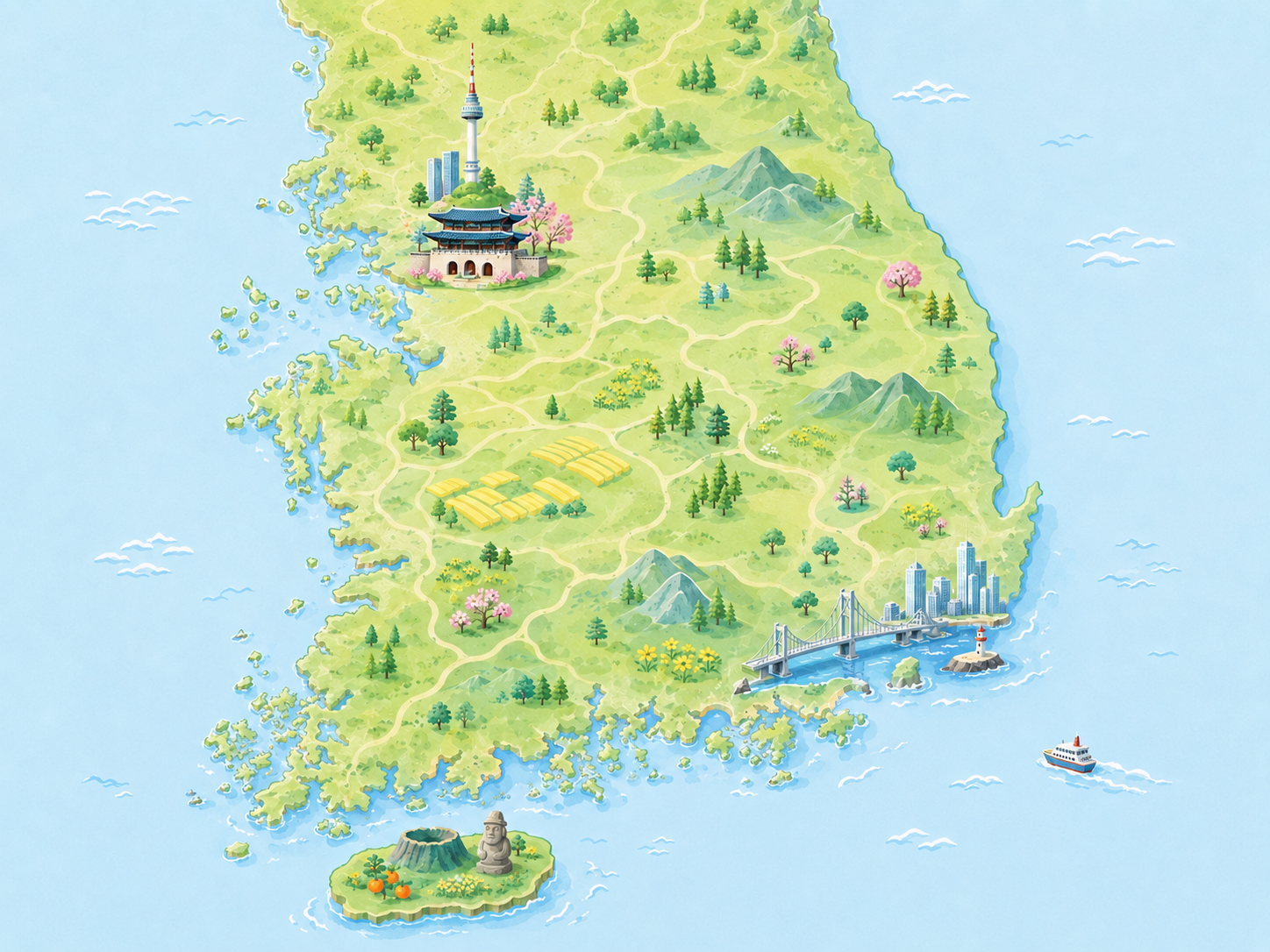 韓国地図
