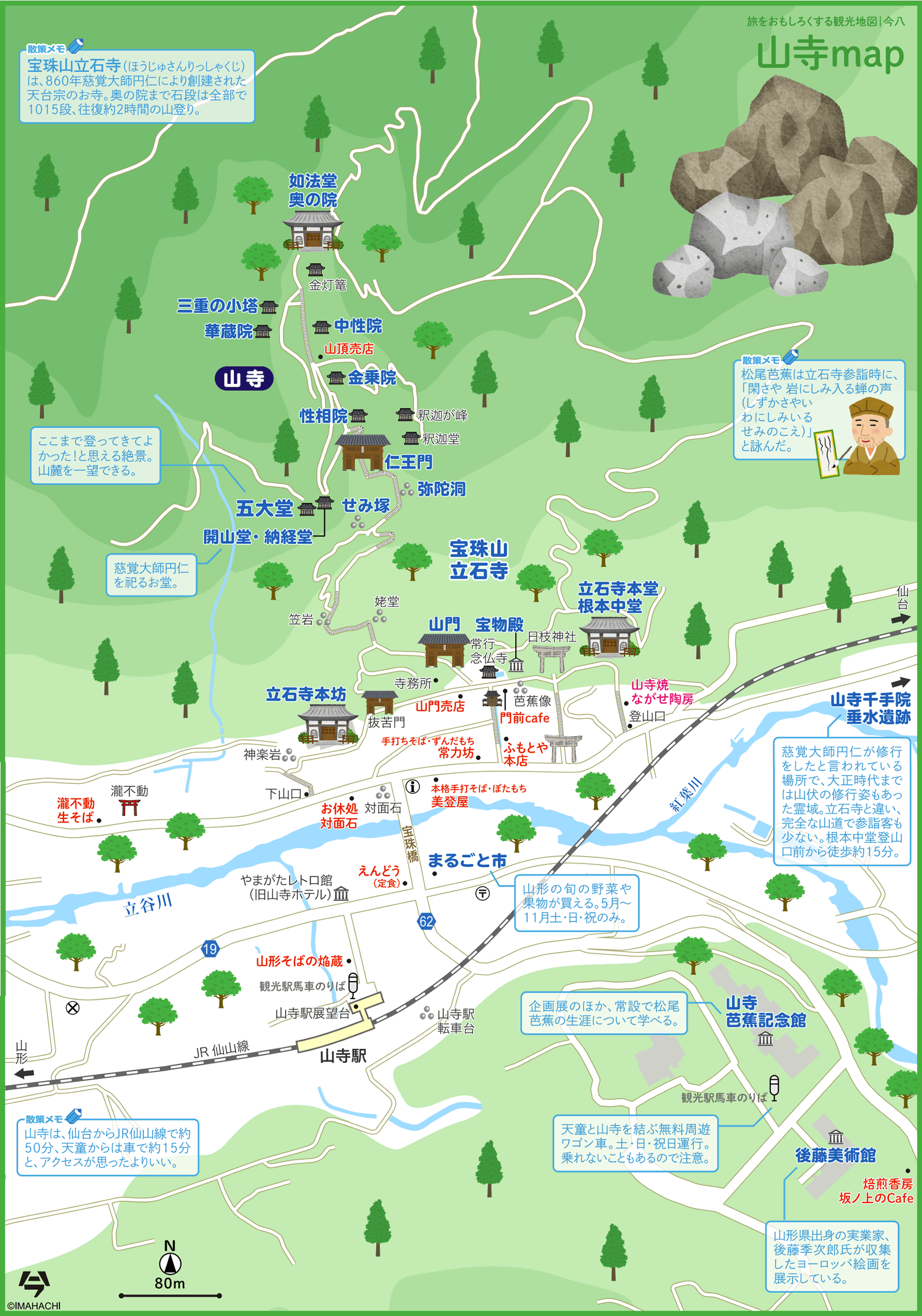 山寺周辺マップ