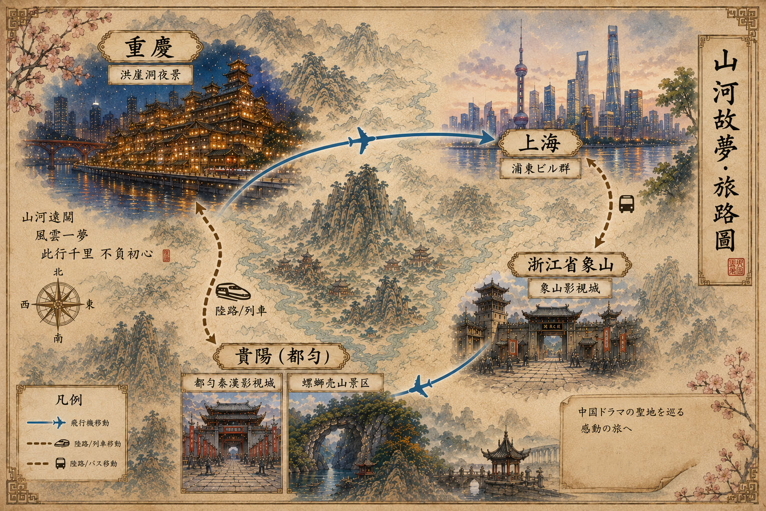 華流聖地巡礼古地図